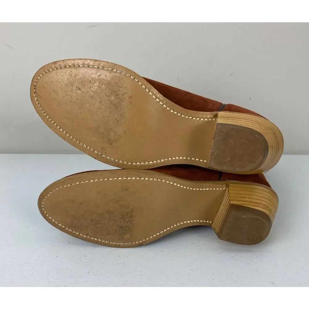 VTG 1974 Women Wolverine USA 12" Western suede leather cowgirl heeled boots, 6 - Picture 7 of 7